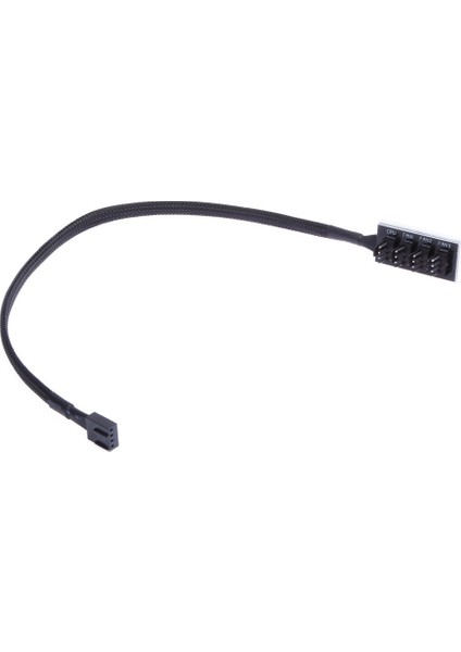 Bilgisayar Kasası Fan Hub Bir Nokta Dört Pwm Fan Hub Paketi Naylon Ağ 4pin Sıcaklık Kontrolü Bir Sürükleme Dört 40CM (Yurt Dışından)