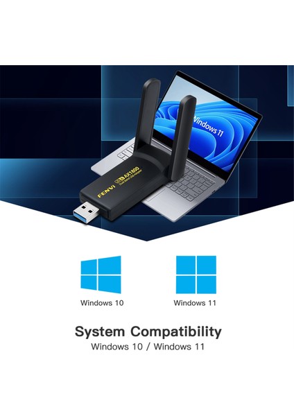 Fenvı AX1800 Kablosuz Ağ Kartı Wifi 6 USB Dongle 1800MBPS Çift Bant 2.4g/5g USB 3.0 Wıfı Adaptörü Dizüstü Masaüstü Için (Yurt Dışından) indirimleri