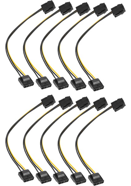 10 Adet Molex Pcı-E Güç Adaptörü Ide 4pin 4 Pin Dişi 6 Pin Dişi 6pin Grafik Ekran Kartı Dönüştürücü Kablosu (Yurt Dışından) modelleri