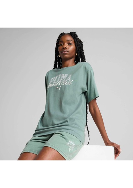 Kadın Yeşil Puma Class Relaxed Tee Yeşil Kadın T-Shirt