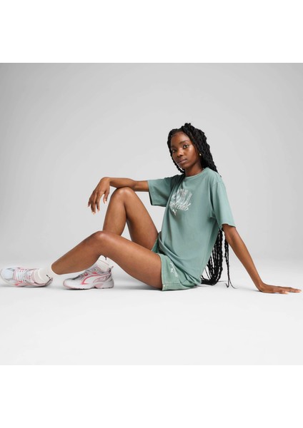 Kadın Yeşil Puma Class Relaxed Tee Yeşil Kadın T-Shirt modelleri