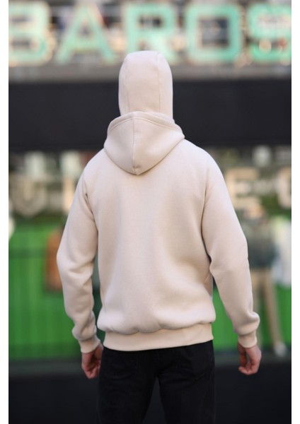 Ninja Kar Maskeli Kapüşonlu Üç Iplik Pamuklu Fermuarlı Unisex Sweatshirt fırsatları