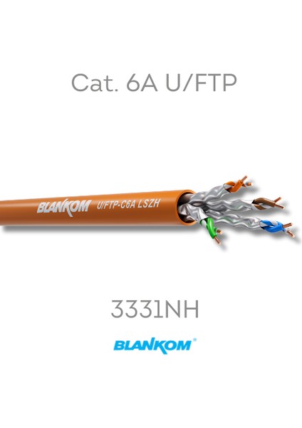 Cat 6A 23/1 Awg U/ftp Fr-Lsnh Ethernet Kablosu (Istediğiniz Uzunlukta Sipariş Edebilirsiniz)