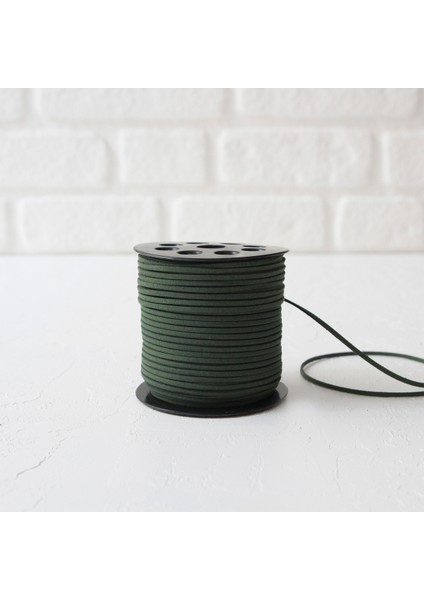 Yeşil Süet Ip, 3 mm 10 Metre