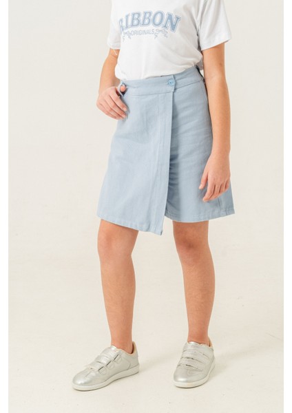 Kız Çocuk Renkli Keten Şort Etek 2876 modelleri