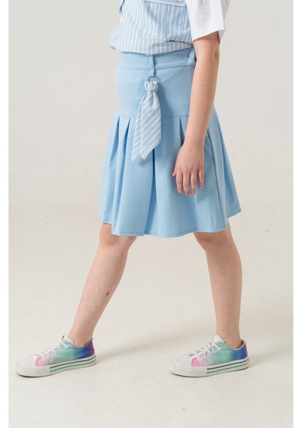 Kız Çocuk Pileli Keten Etek 2957 fiyatları