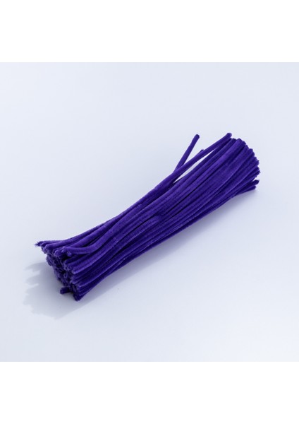 20LI Tel Tüylü Tel Şönil, 30 Cm, Mor