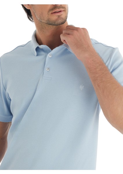 Erkek T-Shirt 40742 - Mavi modelleri