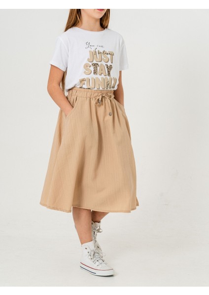 Kız Çocuk Kloş Keten Etek 2951 fiyatları