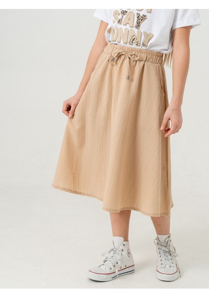 Kız Çocuk Kloş Keten Etek 2951 modelleri