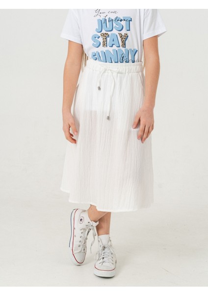 Kız Çocuk Kloş Keten Etek 2951