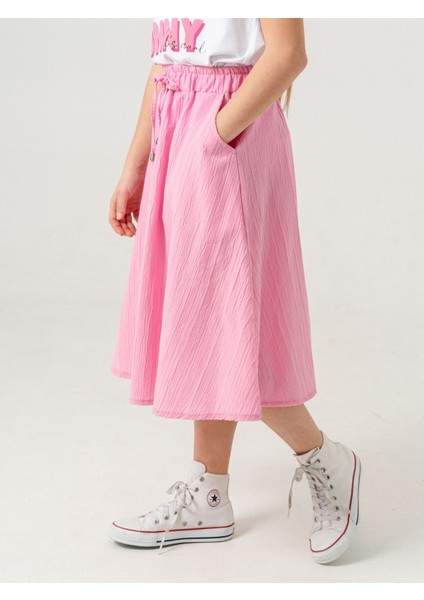 Kız Çocuk Kloş Keten Etek 2951