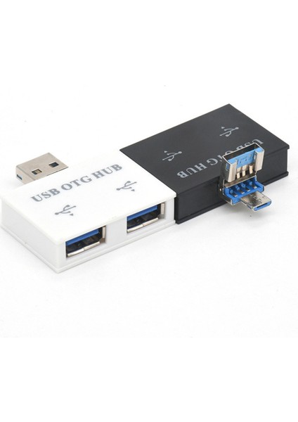 USB Hub Adaptörü Dönüştürücü Erkek Ikiz Şarj Cihazı Çift 2 Port Pc Bilgisayar Aksesuarları Için USB 2.0 Splitter Hub 2 Port, A (Yurt Dışından)