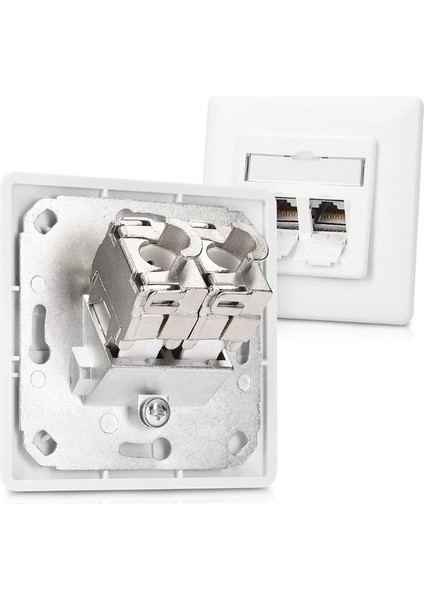 Keystone Modül Jakları - 12 Parça CAT6A Korumalı Keystone Jakı RJ45 Cat 6A Ethernet Modülü 10 Gbit Metal Muhafazalı (Yurt Dışından)