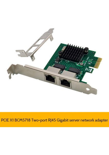BCM5718 Gigabit Sunucu Ağ Kartı Pcı Express X1 Çift Bağlantı Noktalı Ağ Adaptör Kartı Wol Pxe Vlan ile Uyumlu (Yurt Dışından) fiyatları
