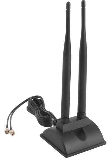 2.4g/5g Çift Bantlı Anten, 6.5ft Uzatma Kablosu ile 6db Manyetik Tabanlı Kablosuz Ağ Kartı Wıfı Sma Anteni (Yurt Dışından)