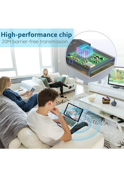 Pc Için USB Bluetooth 5.0 Adaptörü WIN10/8.1/8/7/BLUETOOTH Dongle Alıcı/verici Kulaklığı Bağlama Desteği Için (Yurt Dışından)