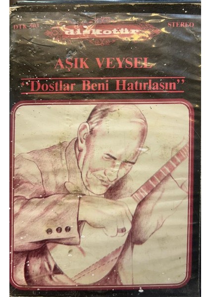 Kaset Aşık Veysel ‎– Dostlar Beni Hatırlasın 1987 Baskı Kaset
