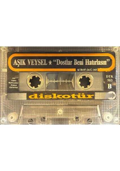 Kaset Aşık Veysel ‎– Dostlar Beni Hatırlasın 1987 Baskı Kaset modelleri