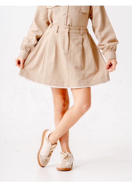 Kız Çocuk Garnili Kot Etek 2603 fiyatları