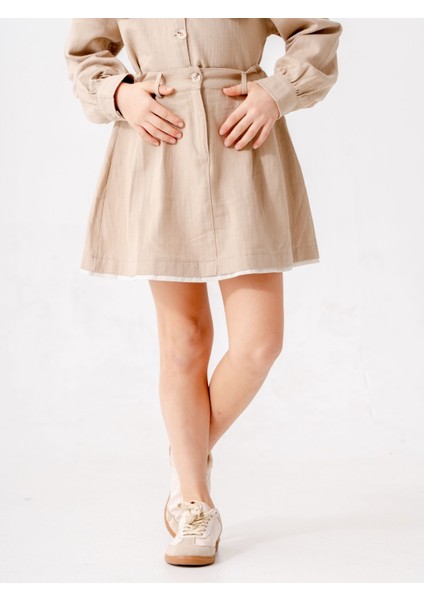 Kız Çocuk Garnili Kot Etek 2603 modelleri