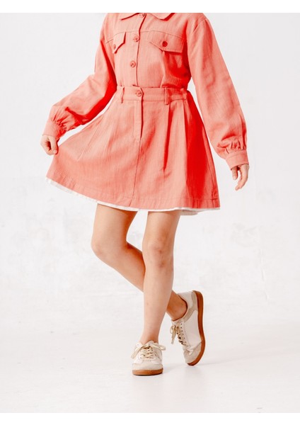 Kız Çocuk Garnili Kot Etek 2603