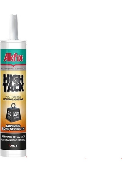Akfix Mastik High-Tack Montaj Kit Korniş Yapıştrma 290ML Beyaz