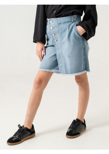 Kız Çocuk Kot Şort Etek 2856