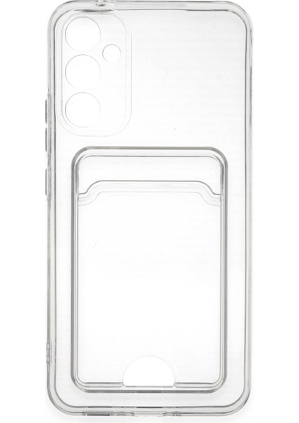 Kartlıklı Kılıf Samsung Galaxy A34 5g Kart Koymalı Şeffaf Silikon - Şeffaf
