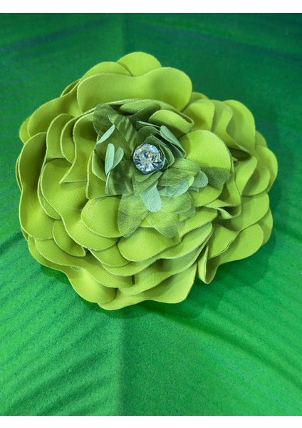 Kabartma Taşlı Çiçek Güllü Broş Yaka Iğnesi Giyim Türban Saç Aksesuarı 10X10 cm modelleri