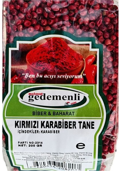 Kırmızı Tane Karabiber 200 gr