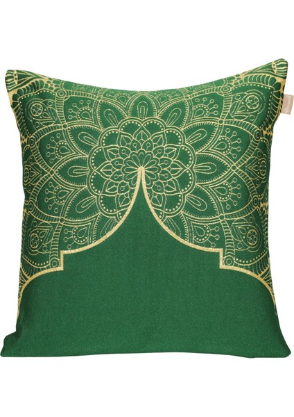 Belıeve Ramazan Jakarlı Dokuma Goblen Dekoratif Yeşil Kırlent 45 x 45