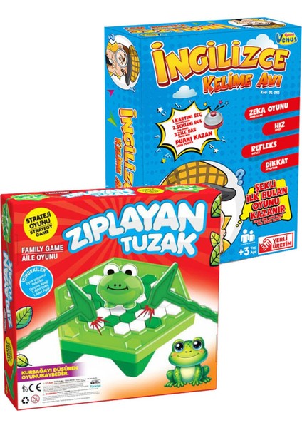 2'li Oyun Seti Zıplayan Tuzak & Ingilizce Kelime Avı