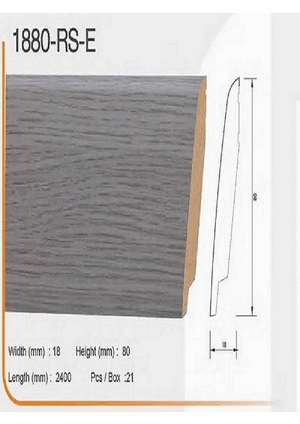 8 cm Lake Beyaz Pvc Kaplamalı Parke Süpürgelik fiyatları