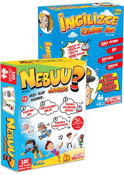 2'li Oyun Seti Nebuu Junior & Ingilizce Kelime Avı