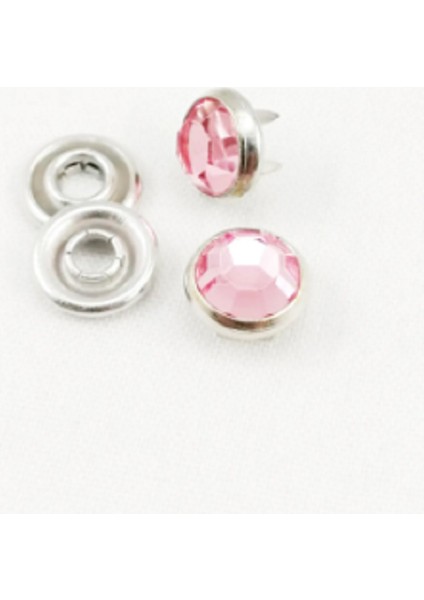 KLİNKSHOP Kristal Taşlı Giysi Kot ve Ev Tekstili Süsleme Malzeme Kit - Pembe-150 Adet