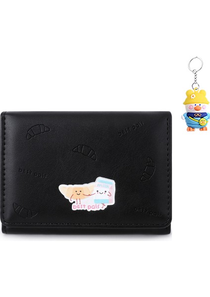 Sevimli Kız Kart Tutucu Cüzdan Karikatür Küçük Kart Depolama Kadın Kısa Üç Katlı Cüzdan Kart Tutucu (Yurt Dışından)