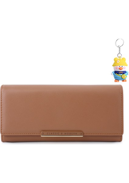 Moda Uzun Kadın Cüzdan Çok Yönlü Clutch Çoklu Kart Yuvası Kart Tutucu (Yurt Dışından)