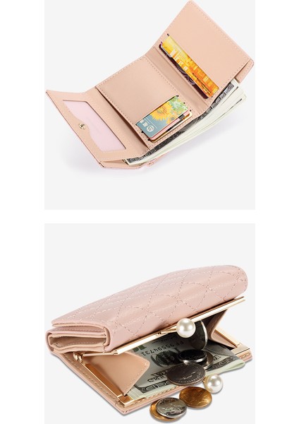 Cüzdan Kadın Kısa Değişim Moda Çoklu Kart Yuvası Kart Tutucu (Yurt Dışından) fiyatları