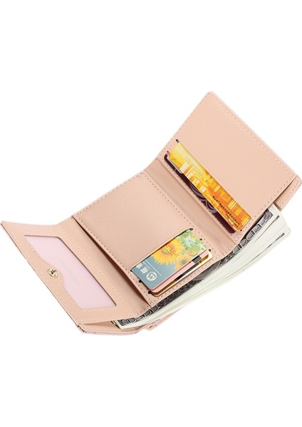 Cüzdan Kadın Kısa Değişim Moda Çoklu Kart Yuvası Kart Tutucu (Yurt Dışından) indirimleri