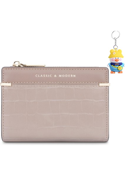 Bayan Cüzdan Kısa Toka Iki Katlı Küçük Cüzdan Kısa Para Cüzdanı Kart Tutucu (Yurt Dışından)