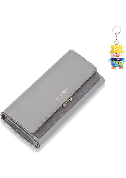 Uzun Kadın Cüzdan Büyük Kapasiteli Üç Katlı Kadın Clutch Kart Tutucu Çoklu Kart Yuvası (Yurt Dışından)