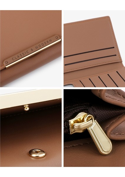 Moda Uzun Kadın Cüzdan Çok Yönlü Clutch Çoklu Kart Yuvası Kart Tutucu (Yurt Dışından) indirimleri