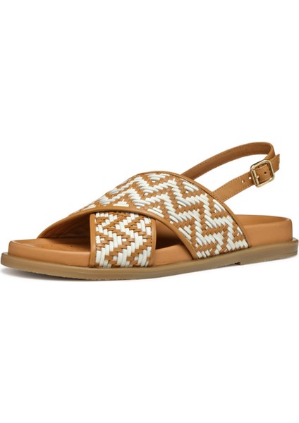 Kadın Camel D Adelash E - Shi.goat Lea Örgü Deri Sandalet D55YWE000TCC5F1S fiyatları