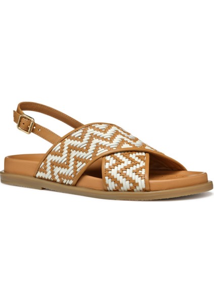 Kadın Camel D Adelash E - Shi.goat Lea Örgü Deri Sandalet D55YWE000TCC5F1S modelleri