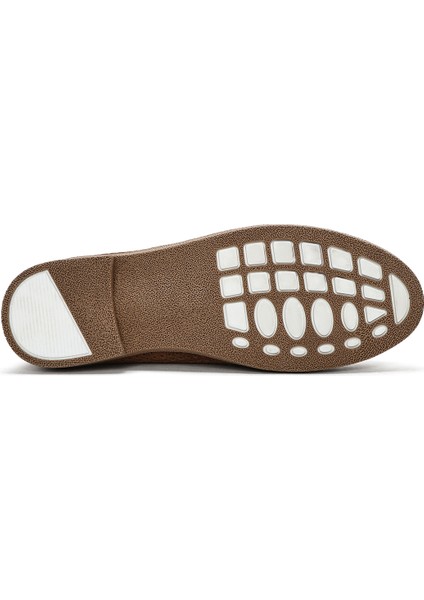 Kadın Taba Süet Deri Loafer 25SFD510410