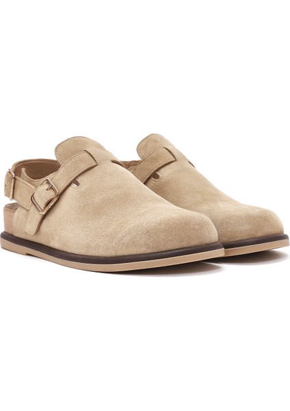 Kadın Camel Arkadan Bağlamalı Süet Deri Sandalet 25SFD153410