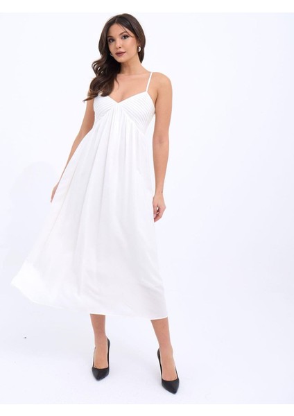 Butik 7322 Elbise-Ekru