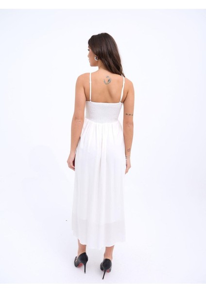 Butik 7322 Elbise-Ekru