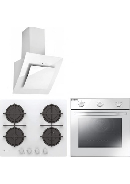 Candy Turbolu Beyaz Cam Ankastre Set(HON602W, CVG6WW, CDM 656)